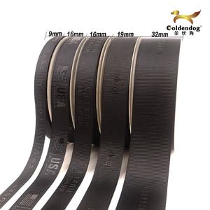 Mafolen <span class=keywords><strong>Factory</strong></span> Eco-friendly 6-100mm personalizzato nero in rilievo stampato nastro in Grosgrain Logo 3D morbido per confezione regalo - Product Image 1