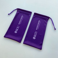 Étui à lunettes souple personnalisé KAIHENG 2024 avec logo, en microfibre de haute qualité, coloré, avec cordon de serrage, pour lunettes de vue et de soleil, compatible écran tactile
