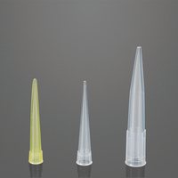 Embouts de micropipettes en plastique jaune stériles jetables pour laboratoire