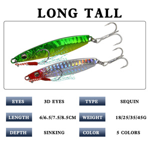 Señuelo de Placa de Hierro de Gran Peso para Lanzamiento a Larga Distancia, Jigging Lento para Pesca desde Costa, Señuelo Artificial Rígido Tipo Blade para Carpa y Lubina - Product Image 4