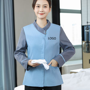 婦人服長袖ユニセックスホテルルームクリーニングウェイターユニフォーム - Product Image 1