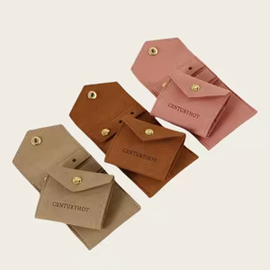 Organisateur de luxe personnalisé Sac à roulettes Pochette à bijoux en microfibre pour affichage et rangement - Product Image 3