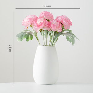 Jarrón Bohemio Simple <span class=keywords><strong>de</strong></span> <span class=keywords><strong>Arcilla</strong></span> Blanca Hecho a Mano y Ecológico para Flores Frescas y Plantas Verdes, Decoración Elegante para el Hogar - Product Image 6
