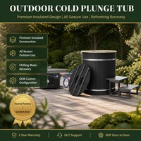 Refroidisseur d'eau à froid Homeuse avec baignoire de récupération de l'ozone Refroidisseur de bain de glace pour applications extérieures