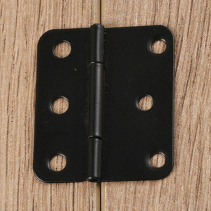 บานพับเหล็กสีดำ 38x34 มม. 6 รู มุมโค้งมน สำหรับกล่องจ่ายไฟฟ้า - Product Image 4