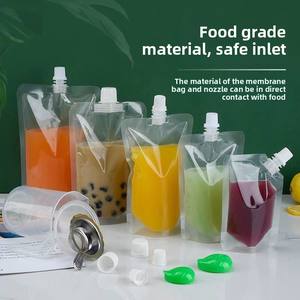 Alta Barreira PE Plastic Jam Liquid Spout Pouch Bags Suco De Frutas Personalizado Bebidas De Ervas Chinesas Embalagem Bebida De Geléia De Leite - Product Image 1