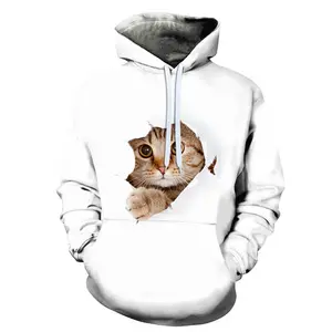 tief herren damen 3d katzendruck kapuzenpullover herren 3d katzen druck Übergröße baseball-shirt