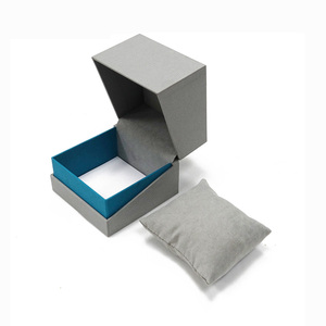 Joyero de lujo Logotipo personalizado Impreso Gris Forma cuadrada Embalaje de regalo Reloj Embalaje Joyero de lujo - Product Image 1