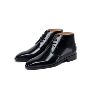 Nouvelles Chaussures Habillées pour Hommes à Bout Carré et Lacets, en Daim Britannique et Cuir Pleine Fleur, Légères, Antidérapantes, Respirantes, pour le Bureau et la Carrière, avec Talonnette Rehaussante - Product Image 5