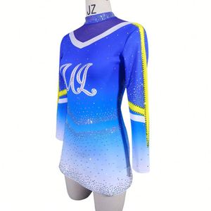 Uniforme de baile de porristas azul sublime personalizado Conjuntos de chicas sexy y de moda Uniforme de porristas juveniles - Product Image 3