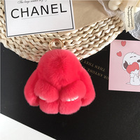 Boneka Kelinci Rex Mini Bulu Halus Lucu Gantungan Kunci Kelinci Kecil