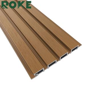 ROKE Panneau mural rainuré WPC moderne, imperméable et ignifuge à prix abordable pour la décoration intérieure - Product Image 2