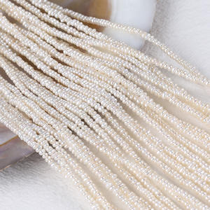 Perlas de Agua Dulce Naturales Planas y Redondas Blancas de 2-3 mm de Zhuji al por Mayor, Material Hecho a Mano para DIY, Perlas de Colores Combinables - Product Image 1