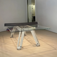 Table de tennis de table de qualité supérieure, moderne, transparente, en verre trempé, personnalisable, standard, pour villa, manoir, maison