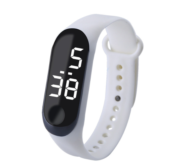 Touch Control LED Digital Wrist Watch Plastic Strap Waterproof 10m Sports Bracelet 50mm Minimalist Casual Unisex Watch