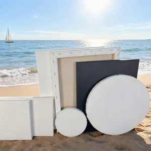 Toiles rondes personnalisées de <span class=keywords><strong>50</strong></span> <span class=keywords><strong>cm</strong></span> en toile blanche vierge pour la peinture, très vendues à Saint-Martin - Product Image 2