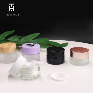 Pot en verre noir mat à large ouverture de 5 ml, 10 ml, 15 ml, 30 ml, 50 ml, 100 ml, pot à crème en verre noir de 1 oz avec couvercle - Product Image 3