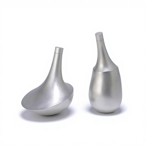 Brass Shell Tabletop <b>Vase</b> Handmade Coastal Style Decorative Piece - Product Image 1