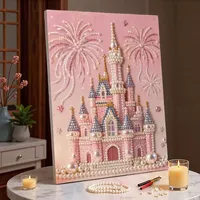 Peintures décoratives faites main DIY, kits de peinture diamant créatifs pour décorations d'entrée, perles