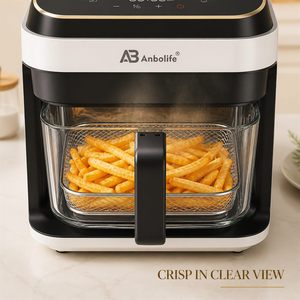 <span class=keywords><strong>Friteuse</strong></span> à air AnboLife avec fenêtre visible à 360 degrés, pot de qualité alimentaire CETL pour la cuisine - Product Image 5