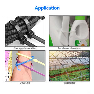 100 buah/pak tali nilon penguncian otomatis kuat tali ritsleting plastik berat kustomisasi grosir tidak pernah rusak - Product Image 5