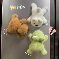 Aimants de réfrigérateur animaux moelleux 6 styles en peluche canard/grenouille/paresseux/cheval amusant décor sûr pour les enfants