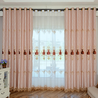 Cortinas de Salón Bordadas de Lujo, Cortina Transparente Blanca para el Hogar