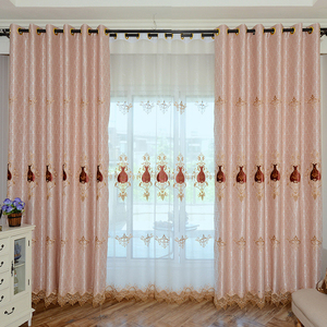 Vendita calda fantasia progettata 100% poliestere ricamato <span class=keywords><strong>tende</strong></span> termiche oscuranti <span class=keywords><strong>Beige</strong></span> per la casa 260cm - Product Image 6