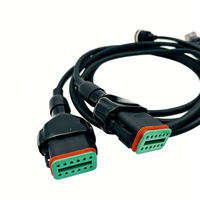 Câble de diagnostic robuste sur mesure avec connecteur multi-contacts vers deux connecteurs D-Sub