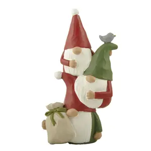 Factory Direct Hot Selling Resin Stacked Christmas Gnomes Resin Ornament Gift Christmas Creative Decoration