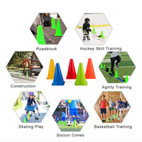 Ensemble d'entraînement sportif ZJFIT pour la vitesse, cônes de marquage d'agilité pour le football, cônes colorés en plastique PE, équipement d'entraînement de football