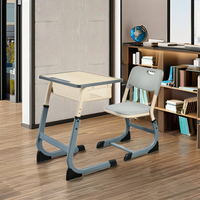 Mobilier scolaire BJZX-5 Ensemble de bureau et de chaises pour étudiants Mobilier de classe Tables et chaises d'école pour l'école primaire et secondaire