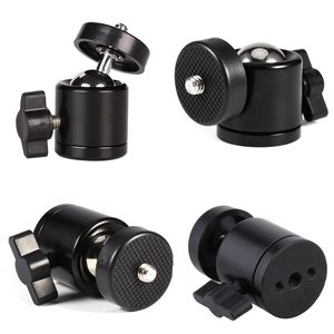 Accesorios de Estudio con Rotación de 360 Grados, Mini Cabezal Esférico Giratorio de Aluminio para Trípode, Monopié, Anillo de Luz, Soporte para Cámara con Orificio de 1/4 de Pulgada, Color Negro - Product Image 6
