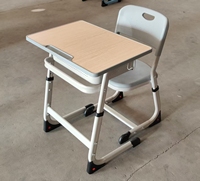 Conjuntos de Escritorio y Silla Ajustables de Fábrica para Escuelas, Escritorio Escolar con Tamaños Personalizados, Conjunto de Sillas y Mesas para Aulas, Escritorio y Silla para el Aula