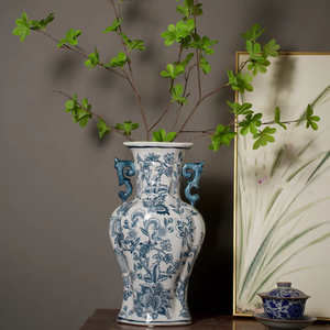 Vase en céramique élégant, <span class=keywords><strong>décoration</strong></span> d'intérieur traditionnelle, antique <span class=keywords><strong>et</strong></span> <span class=keywords><strong>moderne</strong></span>, en porcelaine, pour table, mariage, salon, jardin, bureau - Product Image 3