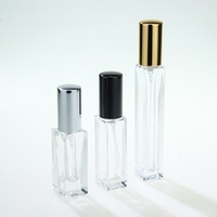 Flacon de parfum en verre carré premium de 3 à 10 ml avec bouchon à bille et pompe, bouchon à vis de luxe pour crème de soin de la peau, commande minimum de 100 pièces, vide