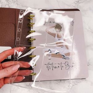 Custom clear A5 mezza lettera junior 8 disco in plastica pvc <span class=keywords><strong>morbido</strong></span> vinile 4 tascabile inserto porta carte di credito per planner - Product Image 4