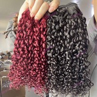 Extension Pixie Curl non traitée à double dessin 100% cheveux humains extension de trame de cheveux humains vierges vietnamiens vendeur de cheveux bruts