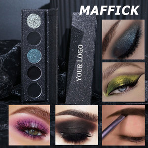 Private Label Palette d'ombres à paupières à paillettes vertes 5 nuances <span class=keywords><strong>Noir</strong></span> Gris Couleur Mat Shimmer Halloween Ghost Make up <span class=keywords><strong>Cream</strong></span> Ombre à paupières - Product Image 5