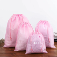 YULONG YL003 Bedruckter Vliesstoff-Einzelschnur-Zugbeutel mit individuellem Logo, staubdicht, durchscheinendes Design für Reisen