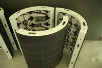 Écran LED flexible personnalisé pour enroulement de piliers, panneau souple P2.5 multi-angle pour publicité circulaire dans les centres commerciaux