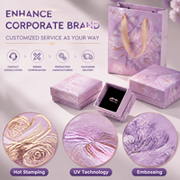 Coffret cadeau personnalisé de style chinois en 5 pièces, boîte en papier pour bijoux, boîte de rangement supérieure et inférieure, boîte rigide de luxe pour la Saint-Valentin