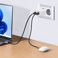 Chargeur USB C GaN 65W Prise US Double Port PD Chargeur Rapide pour iPhone 15 Pro Max Samsung Ordinateur Portable Tablette