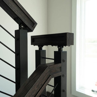 Fabricant chinois d'escaliers flottants modernes pour l'intérieur de la maison, marches en bois massif