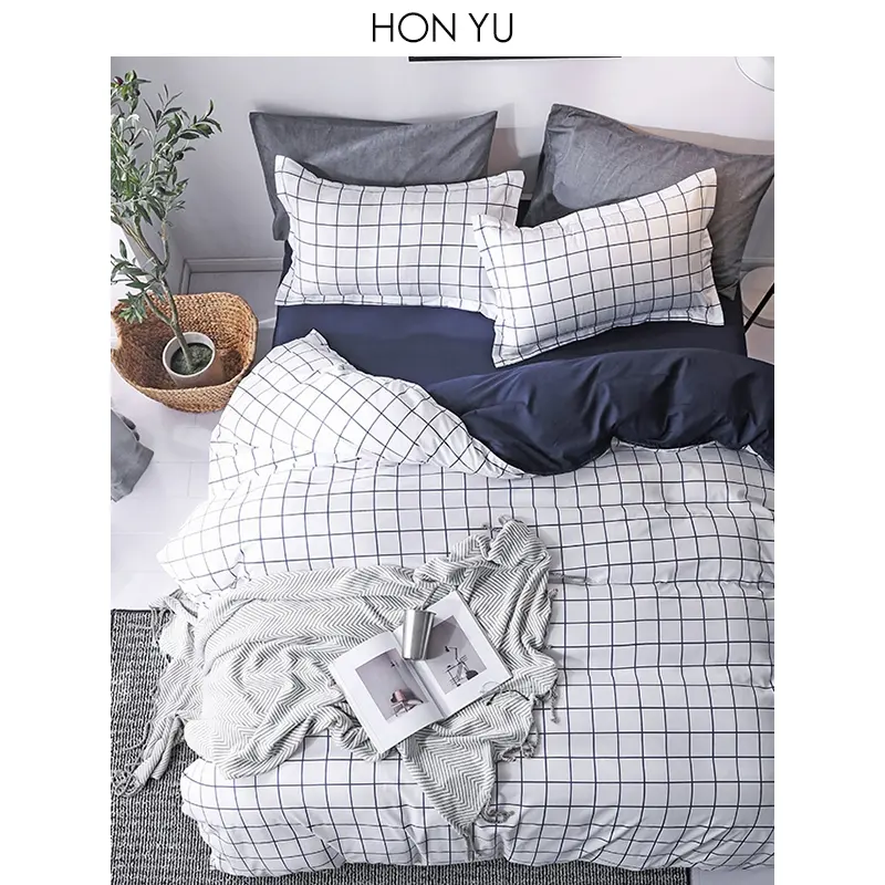 BS02 Factory Direct Sale New Design Comfortable Deer Print Bed Sheet 100% Polyester Bedding Set