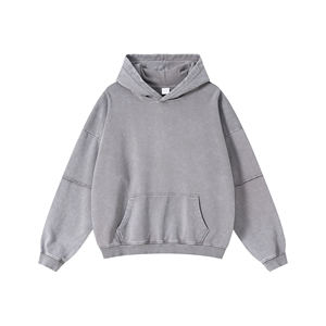 Snow-Wash Vintage Autumn Hoodie 2025 American Heavyweight Distressed Fleece - Product Image 1