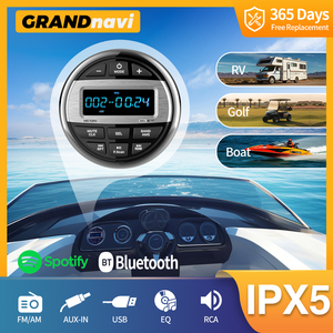 Grandnavi เครื่องเล่นสื่อพลังงานเสียงสเตอริโอสำหรับเล่นกีฬาเครื่องเสียงสเตอริโอสำหรับเรือยอชท์ ATV UTV รถจักรยานยนต์ - Product Image 2