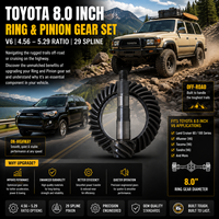 Kit de mise à niveau Rock Crawling 8.0 pouces V6 29 cannelures, ensemble pignon et couronne 4.56 4.88 5.29 pour Toyota 4Runner Hilux