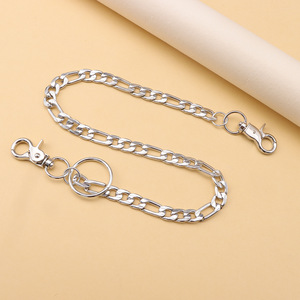 โซ่คาดเอว โลหะผสมสังกะสี จี้วงกลม ชั้นเดียว สไตล์ฮิปฮอป เครื่องประดับสำหรับใส่ทุกวัน - Product Image 4