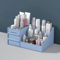 Étagère de rangement en plastique décoration cosmétiques soins de la peau dressing maquillage tiroir boîte de rangement de bureau